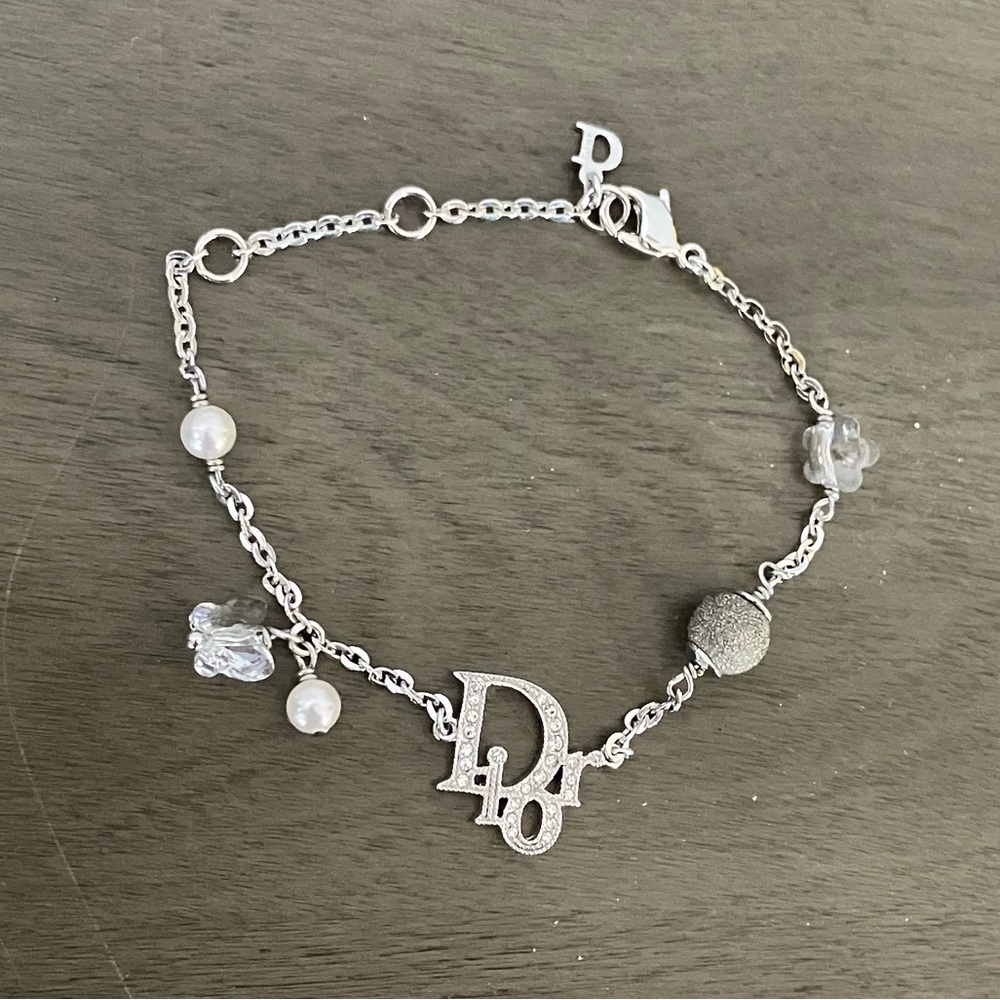 Authentic Dior Silver Charm Bracelet with dust bag pouch - Picture 8 of 11